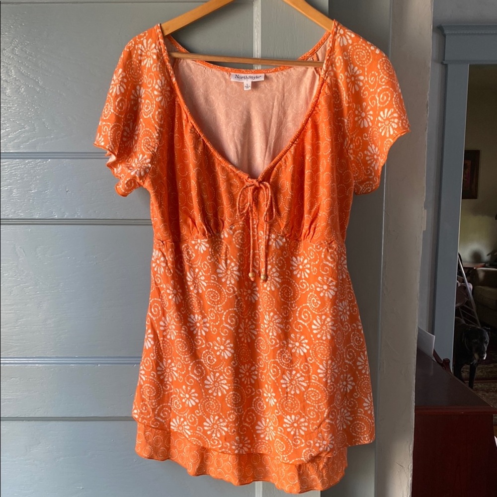 NorthStyle Vibrant Orange Top